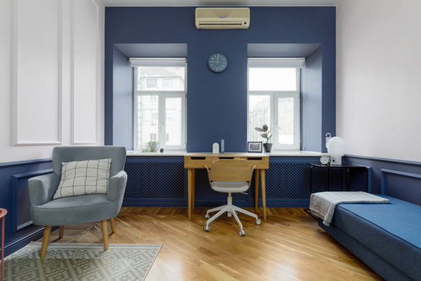 Кабинет №8 с софой, синий