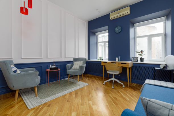 Кабинет №8 с софой, синий