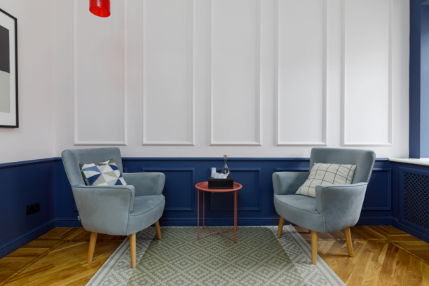 Кабинет №8 с софой, синий