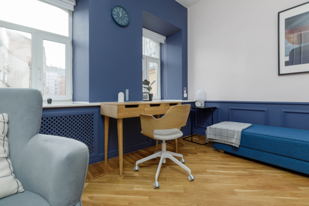 Кабинет №8 с софой, синий